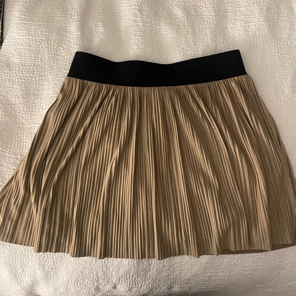 BCBGMaxazria Kaysa Faux Suede Pleated Mini Skirt